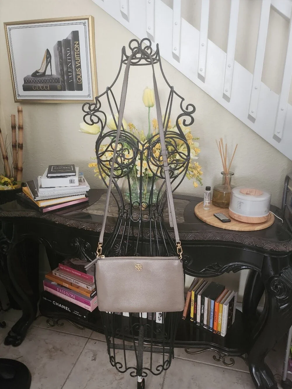 Tory Burch Mercer Pebbled Leather Crossbody Bag